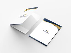 Pasta Personalizada com Bolso para Documentos  32x45,7 4X0 Laminação Fosca ou Brilho com bolso 